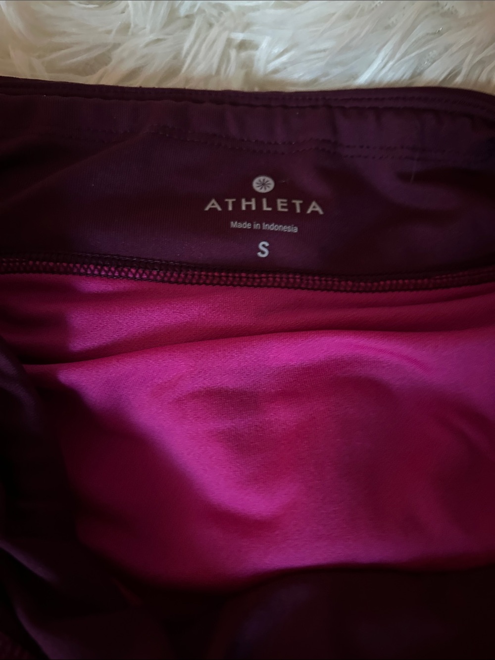 Athleta Women's Active Bottoms in Bright Pink with Plum Waistband